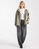 ONLY ONLY short hooded raincoat in sage green - 3