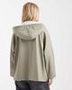 ONLY ONLY short hooded raincoat in sage green - 4