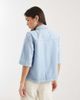 ONLY ONLY short sleeve boxy denim shirt in light blue - 3