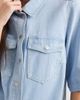 ONLY ONLY short sleeve boxy denim shirt in light blue - 4