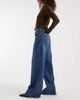 ONLY ONLY soft touch high waist wide leg jeans in mid blue - 3