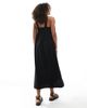 ONLY Only square neck maxi smock dress in black - 3