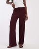 ONLY ONLY textured wide leg pants in burgundy - 2