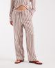 ONLY ONLY tie waist pants with linen in beige and red stripes - part of a set - 2