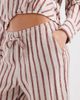 ONLY ONLY tie waist pants with linen in beige and red stripes - part of a set - 4