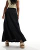 ONLY ONLY tiered maxi skirt in black - 2