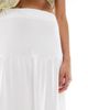 ONLY ONLY tiered maxi skirt in white - 4