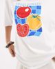ONLY ONLY tomato graphic print oversized T-shirt in white - 2