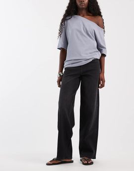 ONLY ONLY Tonnie loose straight jeans in washed black