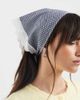 ONLY ONLY triangle head scarf in blue gingham-White - 2