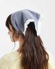 ONLY ONLY triangle head scarf in blue gingham-White - 3
