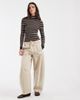 ONLY ONLY turtleneck sweater in brown stripes - 2