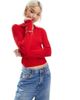 ONLY ONLY v-neck polo shirt in red - 2