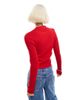 ONLY ONLY v-neck polo shirt in red - 4