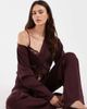 ONLY ONLY wide leg knit pants in burgundy - part of a set-Red - 1
