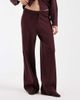 ONLY ONLY wide leg knit pants in burgundy - part of a set-Red - 3