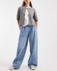 ONLY ONLY wide leg pull-on jeans in light blue - 1