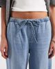 ONLY ONLY wide leg pull-on jeans in light blue - 4