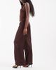 ONLY ONLY wide leg satin pants in brown - 2