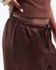 ONLY ONLY wide leg satin pants in brown - 4
