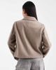 ONLY ONLY zip up faux wool short jacket in taupe-Brown - 2