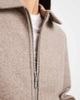 ONLY ONLY zip up faux wool short jacket in taupe-Brown - 3