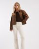 ONLY Petite ONLY Petite Blush high waist flared jeans in ecru-White - 1