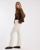 ONLY Petite ONLY Petite Blush high waist flared jeans in ecru-White - 3