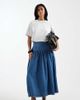 ONLY Petite ONLY Petite dropped waist denim midaxi skirt in mid blue - 1
