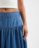 ONLY Petite ONLY Petite dropped waist denim midaxi skirt in mid blue - 3