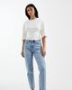 ONLY Petite ONLY Petite Emily high rise straight leg jeans in light blue - 1