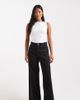 ONLY Petite ONLY Petite Hope high rise wide leg jeans in black - 1