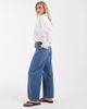 ONLY Petite ONLY Petite Hope mid rise wide leg jeans with button detail in mid blue - 2