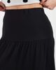 ONLY Petite ONLY Petite tiered maxi skirt in black - 2
