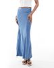 Only Tall ONLY Tall chambray maxi skirt in mid blue - 4