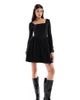 Only Tall ONLY Tall corset detail long sleeve mini dress in black - 1