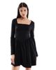 Only Tall ONLY Tall corset detail long sleeve mini dress in black - 2