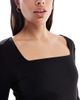 Only Tall ONLY Tall corset detail long sleeve mini dress in black - 3