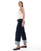 Only Tall ONLY Tall cropped wide leg turn-up hem jeans in indigo-Navy - 3
