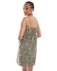 Only Tall ONLY Tall embroided detail mini cami dress in khaki-Green - 4