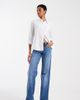 Only Tall ONLY Tall Judy low rise wide leg jeans in mid blue denim - 1