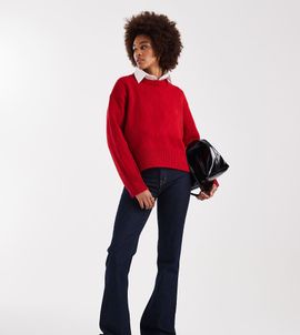 Only Tall ONLY Tall Juicy flare jeans in rinsed dark blue