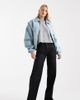 Only Tall ONLY Tall Juicy high waist wide leg jeans in black - 1