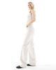 Only Tall ONLY Tall Juicy high waisted wide leg jeans in ecru-White - 3