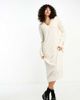 Only Tall Only Tall knitted v neck maxi dress in cream-White - 1