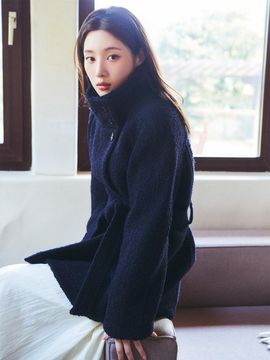 on&on Boucl High-neck Italian Wool Half Coat (NEW4WHA23_BO)