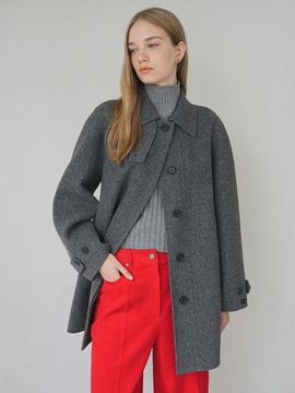 on&on Collar Mid Length Handmade Coat NEW4WH910_12