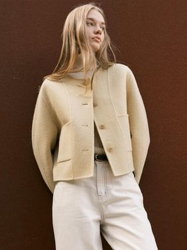 on&on Round Neck Handmade Wool Jacket NEW4WJ913_9C