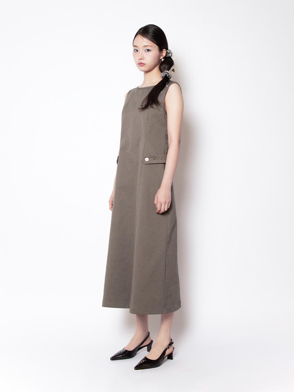 ONSKA Backless Long Dress_Khaki