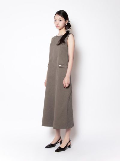 ONSKA Backless Long Dress_Khaki